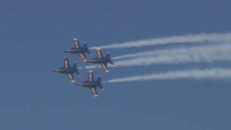Blue Angels roar back over San Francisco after weather conditions threaten Fleet Week show — CBS Bay Area (KPIX), Portola Valley Arts news
