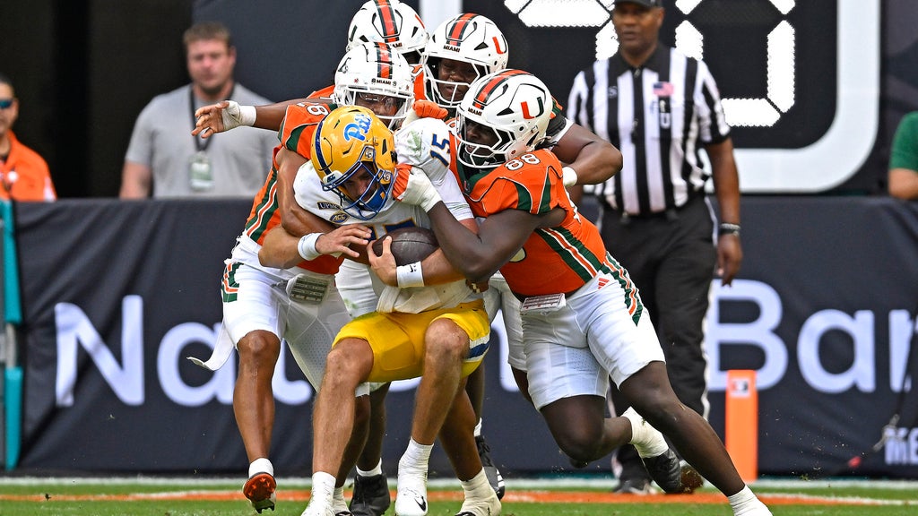 Malachi Toney's record-setting day powers No. 1 Miami past Pitt 52-23 — CBS Miami, Portola Valley Technology news
