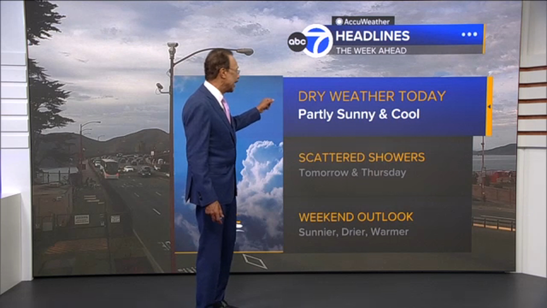 AccuWeather Forecast: Cloudy overnight; scattered showers the next 2 days
       — ABC 7 Bay Area