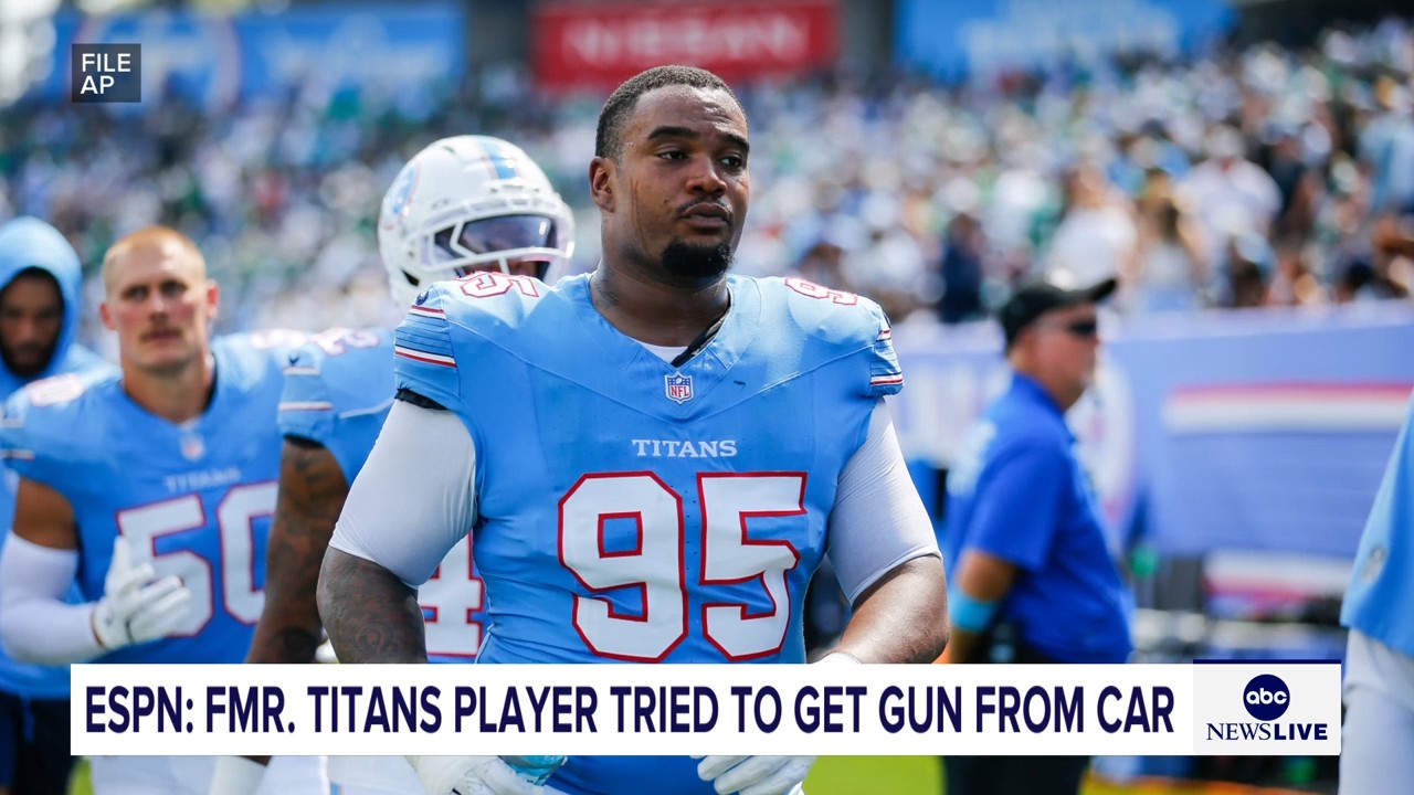 Jordan Elliott was released by Titans after pulling out gun in parking lot, coach Robert Saleh says
       — ABC 7 Bay Area, Portola Valley Sports news