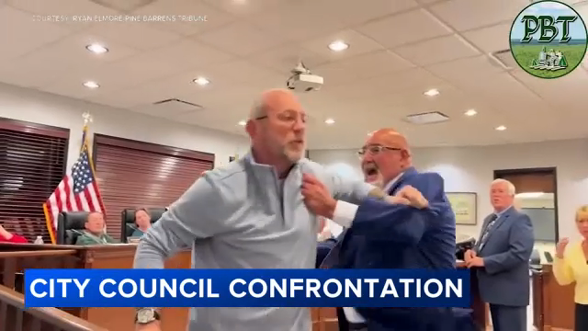 Video shows Pemberton, New Jersey Mayor Matthew Bianchini charging at resident during council meeting
       — ABC 7 Bay Area, Portola Valley Government news