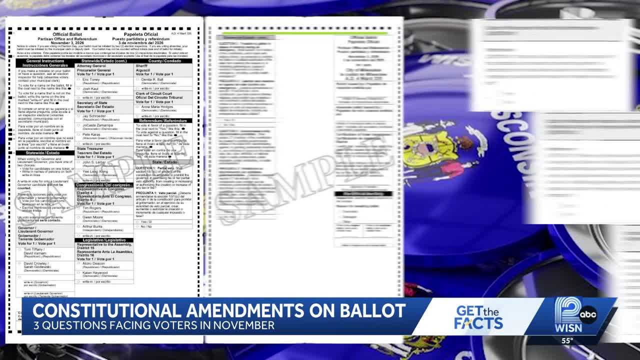 Get the Facts: Three constitutional amendments on this year's ballot — WISN 12 Milwaukee, Portola Valley Community news
