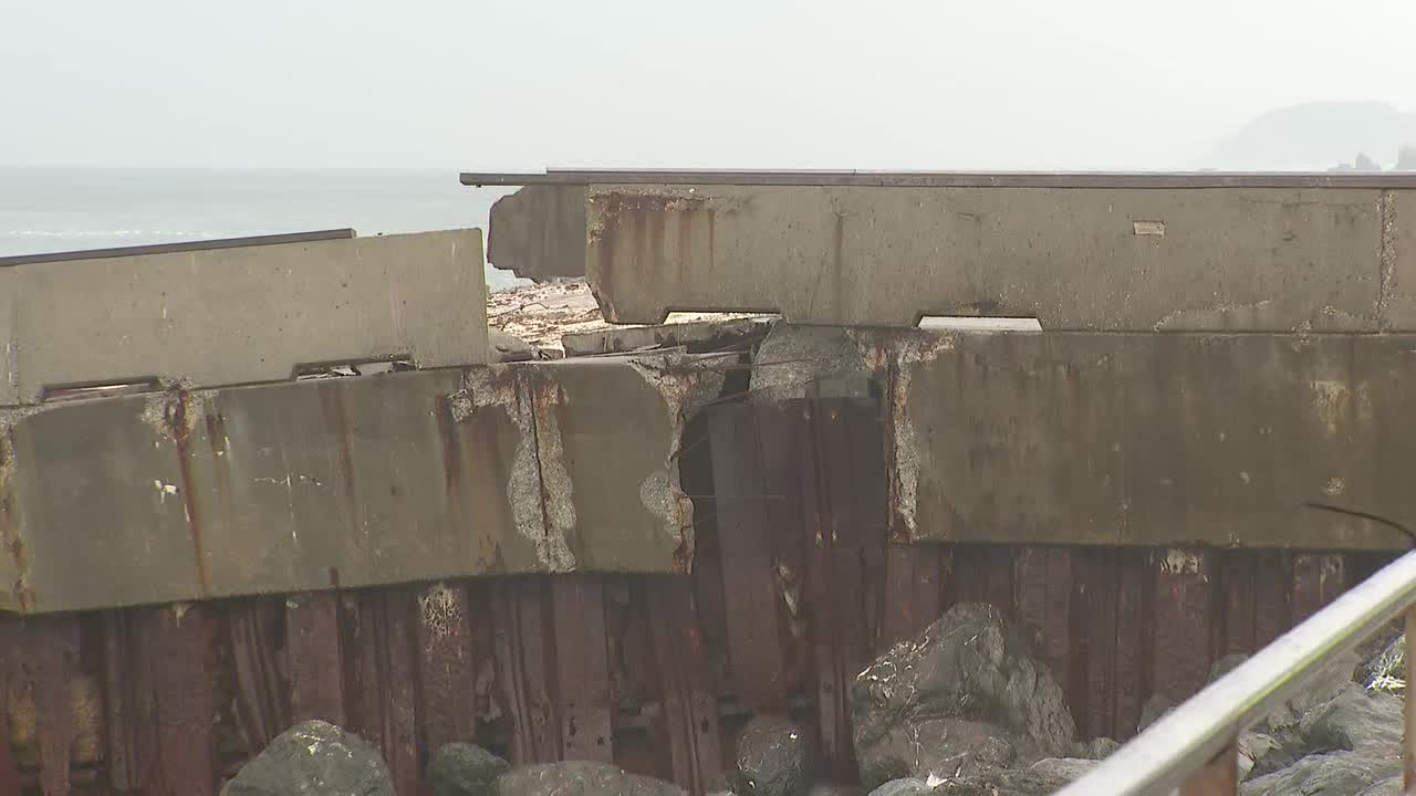 Crews begin to repair crumbling Pacifica Pier — KTVU FOX 2 Bay Area, Portola Valley Community news